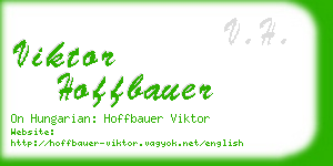 viktor hoffbauer business card